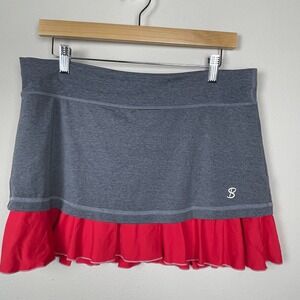 Sofibella Pleated‎ Skort XL Pink Gray Red Colorblock Tenniscore Golf Athleisure